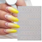 3D Gradiente Linha Francesa Adesivo De Unhas Diy Ferramenta De Adesivo De Decoração De Unhas