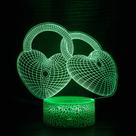 3D LED Night Lights Lovers bloqueia a mudança de cor para crianças