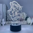 3D Night Light USB Date Um modelo de anime Kurumi Tokisaki ao vivo