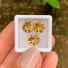 3ø Citrino Brilhante ø8,8mm 5,87ct