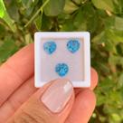 3ø Topázio Swiss Blue Coração 4,22ct