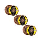 3pc Disco Flap Manta Abrasiva 115mmx22,23mm Marrom Grosso