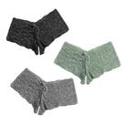 3pc sexy feminino lingerie de renda plus size roupa íntima aberta virilha bowknot underwear
