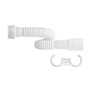 3pc Sifão Tubo Extensível Universal Branco Com Suporte Censi