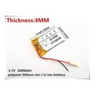 (3pcs) 200mah 3,7v 2 Fios 402030 4mm X 20mm X 30mm