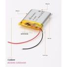 (3pcs) Bateria 1000mah 3,7v Espessura 8mm 803040