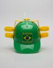 3UN Capacete Porta Lata Brasil Cerveja Copa 2026 Canudo