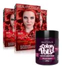 3un Coloração Beautycolor Kit 77.44 + Color Pots Marsala Infalível