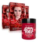 3un Coloração Beautycolor Kit 77.44 + Color Pots Vermelho Flame