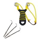 3un Lança De Aço + Estilingue Para Camping E Pesca Esportiva