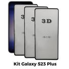 3UN Película 3D de Vidro para Samsung Galaxy S23 Plus