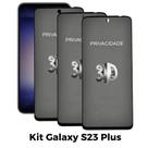 3UN Película 3D Privacidade de Vidro para Samsung Galaxy S23 Plus