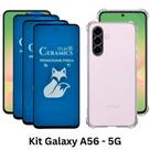 3UN Película 9D Fosca Privacidade para Samsung Galaxy A56 5G + Capinha Anti Choque TPU