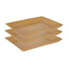 3un Petisqueira travessa Retangular 32cm Marrom Claro