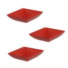 3un prato mini petisqueira quadrado aperitivos vermelho 3un prato mini petisqueira quadrado aperitivos vermelho