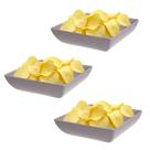 3un Saladeira Quadrada 750ml Vasilha Petisqueira Cinza
