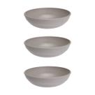 3un Saladeira redonda 2,4 litros tigela bowl 25cm Cinza