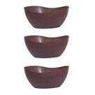 3un Tigela saladeira bowl oval servir 1,9lt marrom escuro