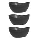 3un Tigela saladeira bowl oval servir 1,9lt preto