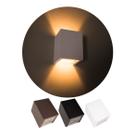 3x Arandela Efeito 2 Focos Preto Sem Friso Box Policarbonato St1386