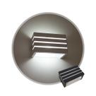 3x Arandela Frisada Retangular Preta + 3 LED G9 5w Branco Frio ST548