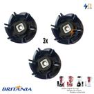 3x Arraste do Copo Original Liquidificador Britania Diamante Eletronic Cristal