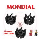 3x Arrastes do Copo Liquidificador Mondial Turbo L-900