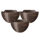 3X Cachepô Elegance de Parede Mini (1,5L) Café NUTRIPLAN
