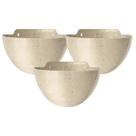 3X Cachepô Elegance Parede Mini (1,5L) Travertino NUTRIPLAN