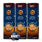3x Cápsula de Café Tres 3 Corações Espresso Descafeinado 10 Unidades