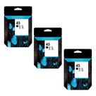 3x Cartucho 51645a 45 645 Preto 42ml Para Plotter