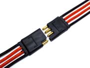 3x Conectores 4 Vias com Fio 4,0mm Chicote Plug Para Caixa Engate Rápido Cor Preto 4mm Anti Erro