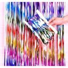3X Cortina Metalizada Colorida Franja 2x1mts Multicor Metálica Para Decoração De Festa