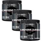 3x creatina 100 pura 300gr black skull total 900gr