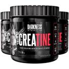 3x Creatina Monohidratada Darkness 300g Sabor Sem Sabor