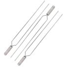 3x Espeto Duplo Aço Inox Lâmina 60cm, Espetos Churrasco