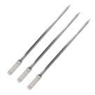 3x Espeto Espada Inox 50cm Cabo Revestido Alumínio Churrasc 3x Espeto Espada Inox 50cm Cabo Revestido Alumínio Churrasc