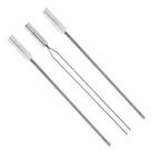 3x Espetos Para Churrasco Inox Simples Espada e Duplo Comprimento 66cm