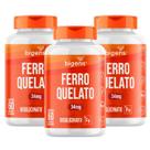 3x Ferro Quelato Bisglicinato 34mg Bigens 60 Tabletes