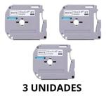 3x Fita Compativel Evolut Mk-231s M-k231s 12mm P/ Brother 12 Mm