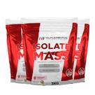 3x isolate mass hipercalorico morango 3kg hf suplementos