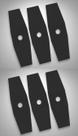 3x Lâminas Roçadeira Aço Carbono 29cm Furo 22/25.4mm