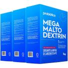 3x Mega Malto Dextrin 1kg Probiótica Sabor Guaraná Com Açai