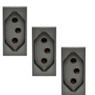3x Modulo Tomada 2P+T10A Magnésio Arteor 592630 Pial Legrand 3x Modulo Tomada 2P+T10A Magnésio Arteor 592630 Pial Legrand