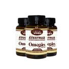 3x oleo de avestruz 60caps 1.000mg strut omega 3 6 7 9