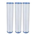 3x Refil Plissado Lavável FDMA 10" x 2,5" - 5 Micras