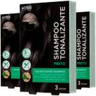 3x Shampoo Tonalizante Color Change Preto Kiss New York