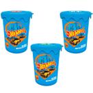3x slime metalizado 180g - hot wheels - doce brinquedo