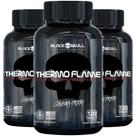 3x Thermo Flame Termogênico 120 Tab Cada Black Skull
