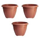 3X Vaso Romano Redondo Cerâmica (2L) NUTRIPLAN